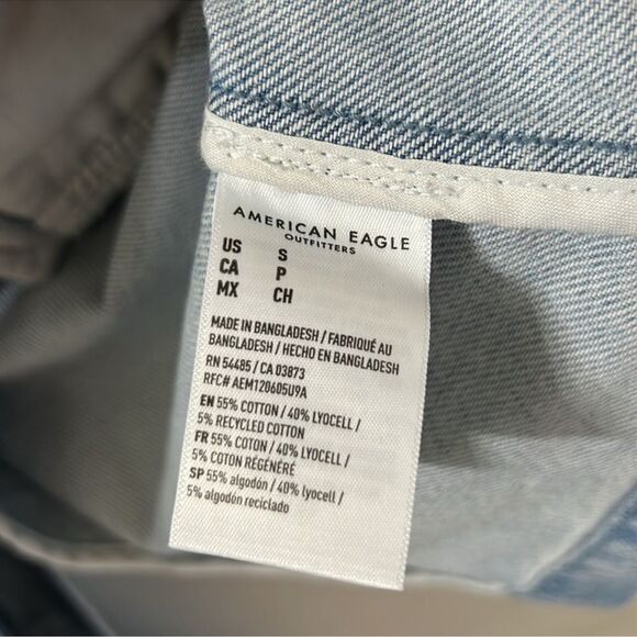 American Eagle Outfitters Light Blue Oversized Jacket(Size Small) - Picture 6 of 11